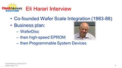 Eli Harari discusses his start-up, Wafer Scale Integration.