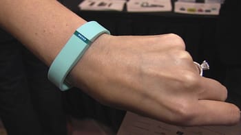 An image of a Fitbit sensor from Pepcom's 2013 event.