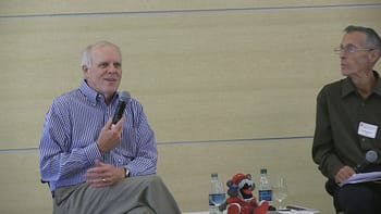 John Hennessy, president of Stanford, discusses a myriad of topics at the Stony Brook Alumni Chapter Meeting.