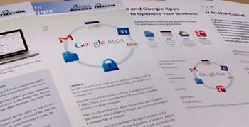 An example of a brochure that WCVT created to promote Google Apps.