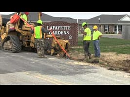 A picture of fiber being deployed by NCTC in Lafayette, TN.
