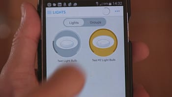 An example of the Wink App controlling LED Downlights.