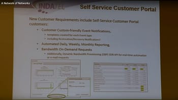 One of overheads depicting customer self-help portal from Max Huffman's presentation at IP Possibilities.