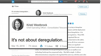 A screenshot of an article written by Kristi Westbrock.