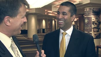 Ken Pyle interviewing Ajit Pai of the FCC at the 2017 ACA Summit.