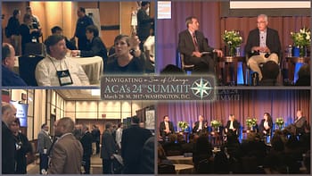 A collage of the 2017 ACA Summit is depicted.