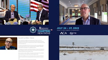 A collage of images depicting the rural area served by Greg Walden, snippets of the 2022 Independent Show in Orlando, Florida where the interview associated with this thumbnail was filmed.