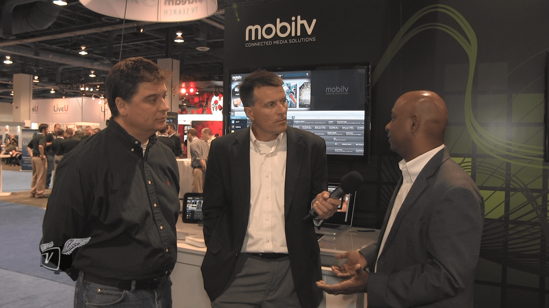 Ken Pyle interviews Cedric Fernandes and Rick Herman of MobiTV at NAB 2013.