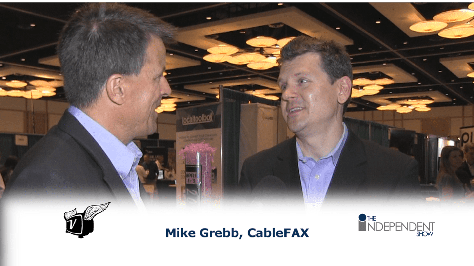 Ken Pyle interviews Mike Grebb of CableFAX at The Independent Show