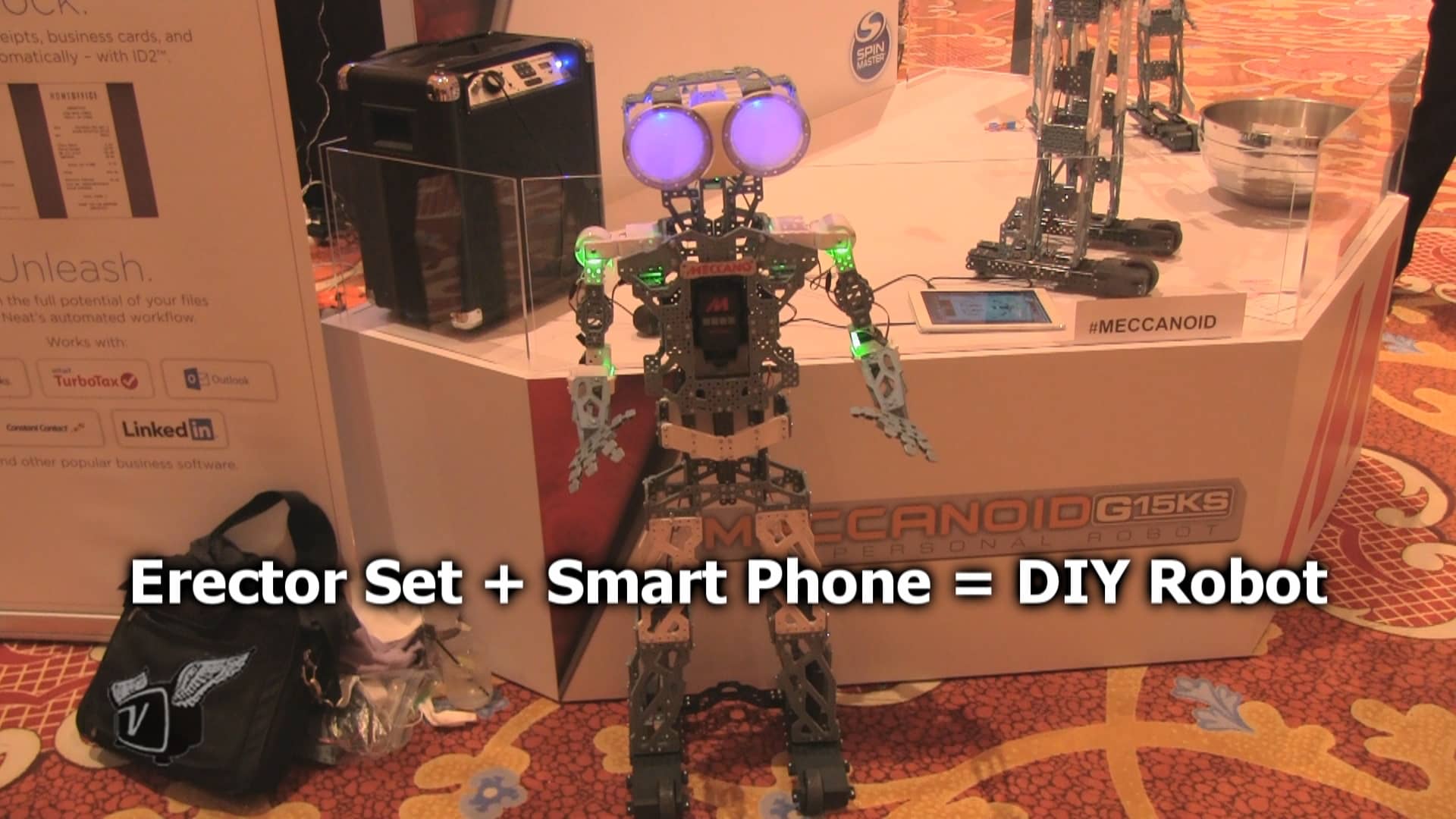 A do-it-yourself robot that combines an old fashion toy with a modern smartphone.