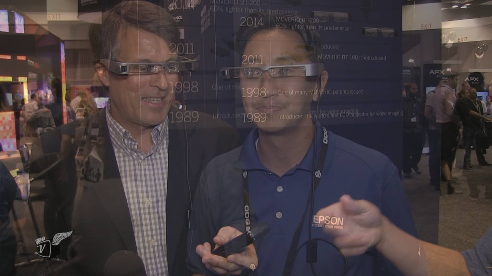 The demonstration of some pretty lightweight smart glasses.