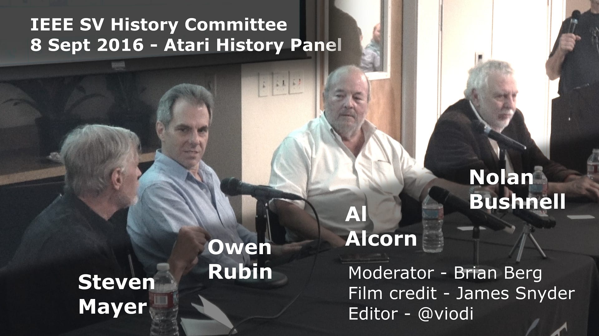 Speakers at the IEEE SV History panel on Atari.