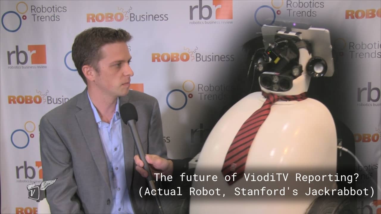 Could a robot like Stanford's Jackrabbot do a better job of interviewing than ViodiTV's Ken Pyle; probably.