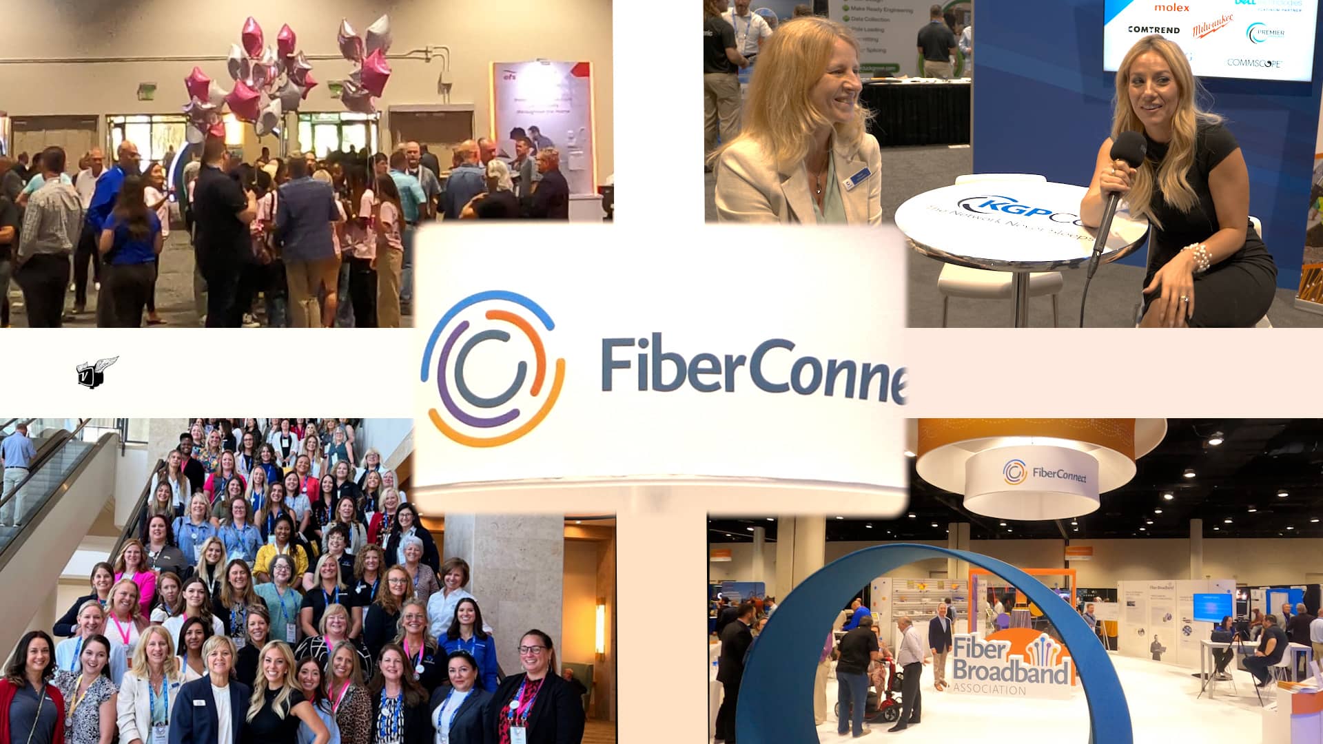 Images from the interview with Teresa McGaughey and Alexa Edens discussing Women in Fiber at Fiber Connect 2023.