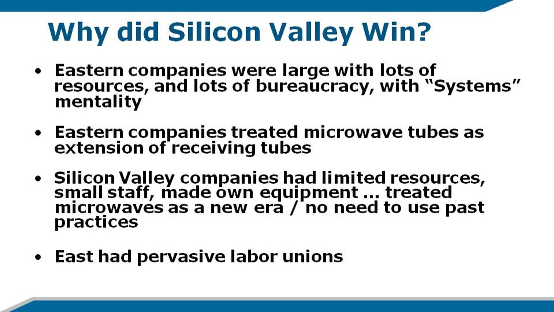 Silicon Valley’s Early Advantages