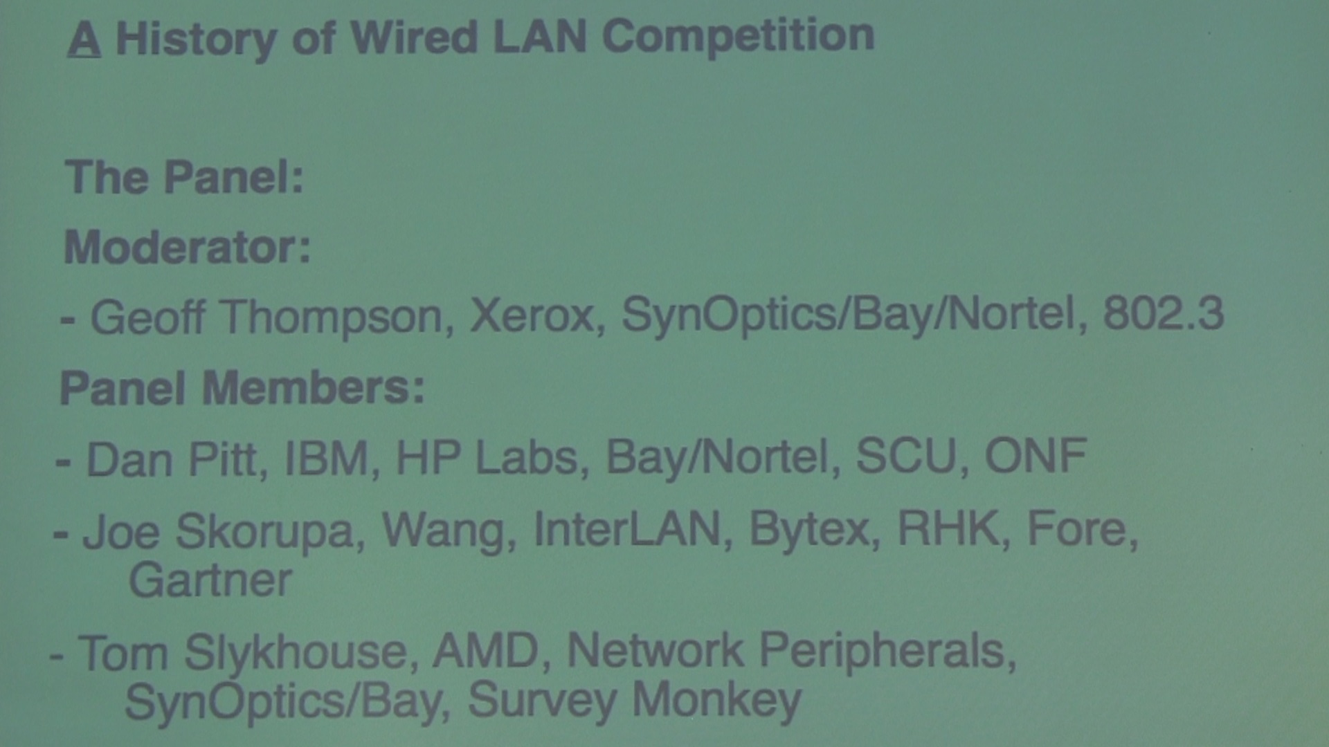 History of Wired LAN Competition – Complete Playlist (1 hour, 26 minutes)