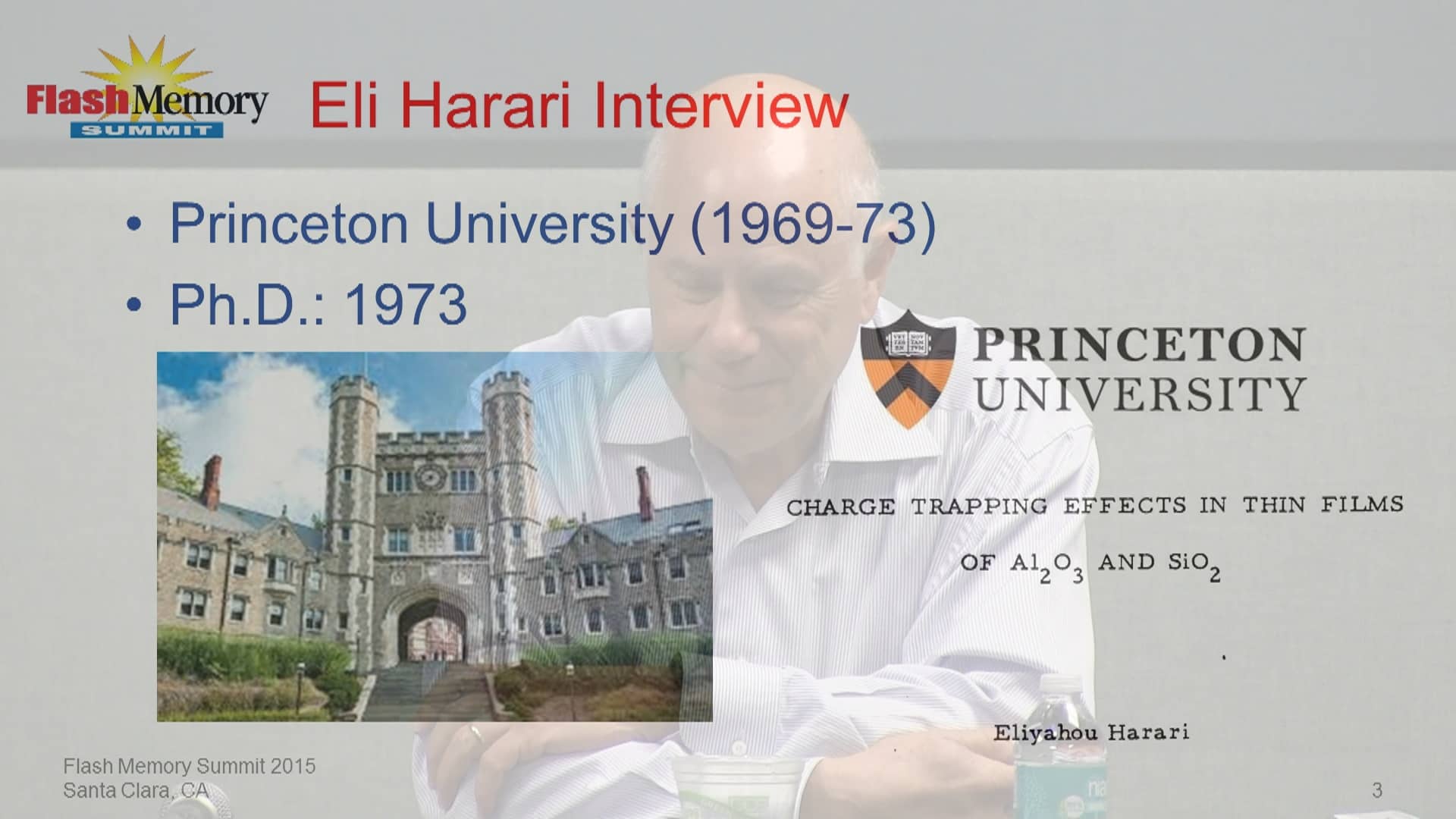 Eli Harari’s Time at Princeton